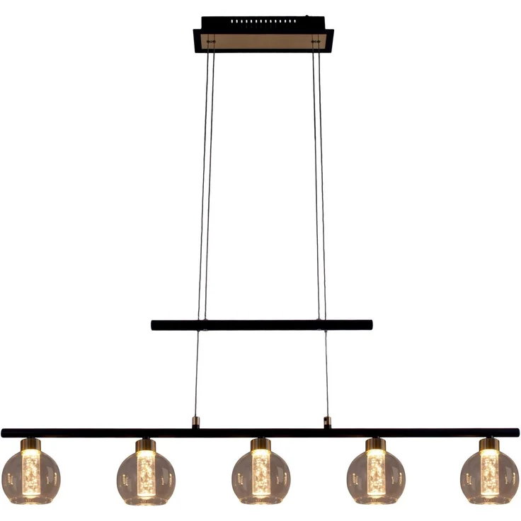 näve LED Pendelleuchte Brass, Warmweiß, 5flammig dimmbar höhenverstellbar Lichtfarbe warmweiß – Bild 5