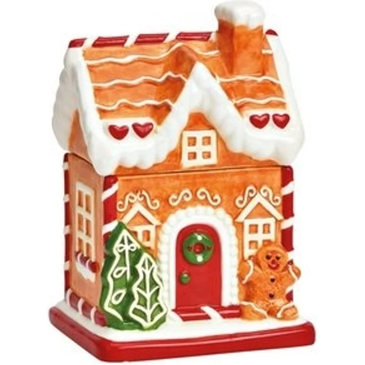 matches21 HOME & HOBBY Vorratsdose Weihnachtliche Aufbewahrungsdose mit Lebkuchenhaus, 16x27 cm, Keramik, (1-tlg), Festliche Keramikdose für weihnachtliche Leckereien – Bild 6