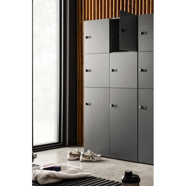 Schildmeyer Locked Spind Schrank Set Dial 702028 mit Zahlenschloss, Holzwerkstoff, anthrazit – Bild 1