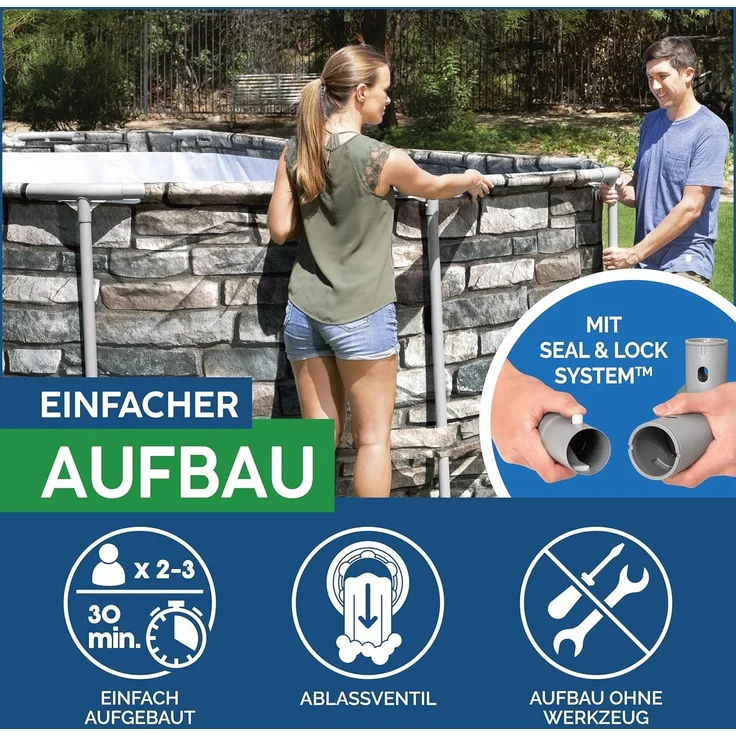 Bestway Pool-Set Power Steel Comfort Jet Series Oval 610x366x122 cm 92855 – Bild 6