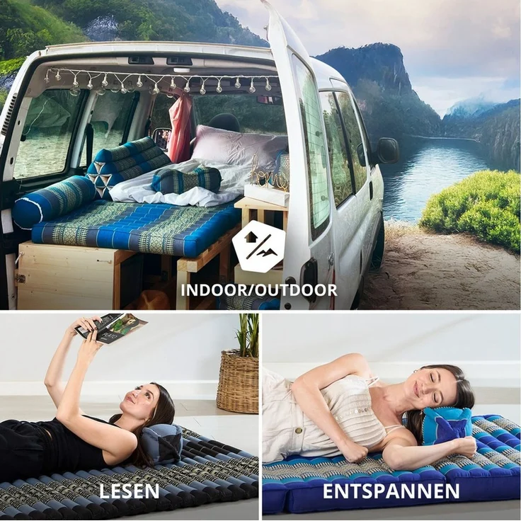 livasia Nackenstützkissen Papayakissen, vegan und handgefertigt, Ø 13x43 cm, Kapok – Bild 2