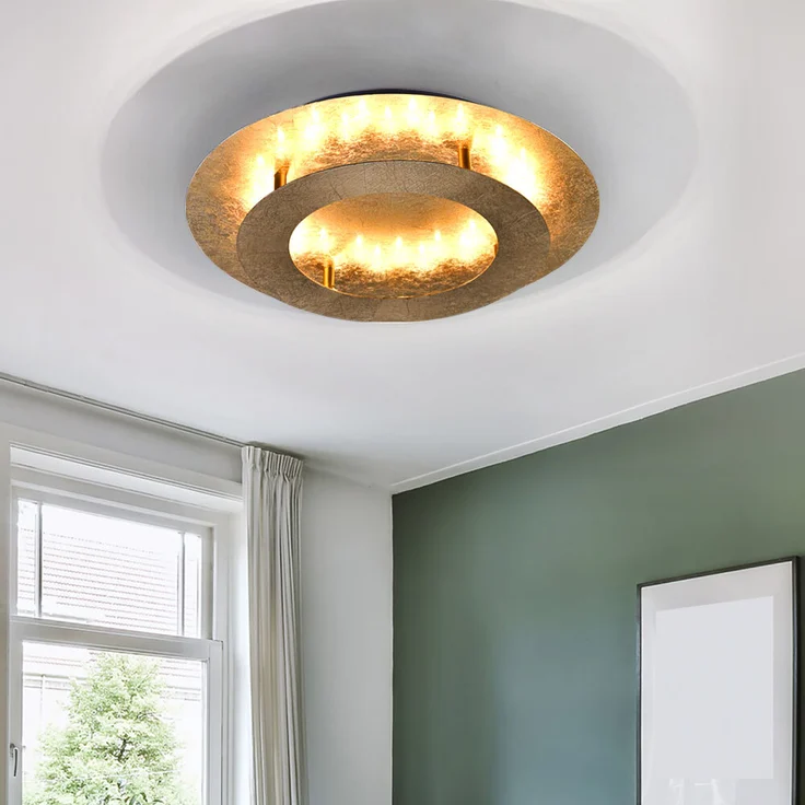 18 Watt LED Deckenleuchte in gold für Ihren Wohnraum – Bild 3