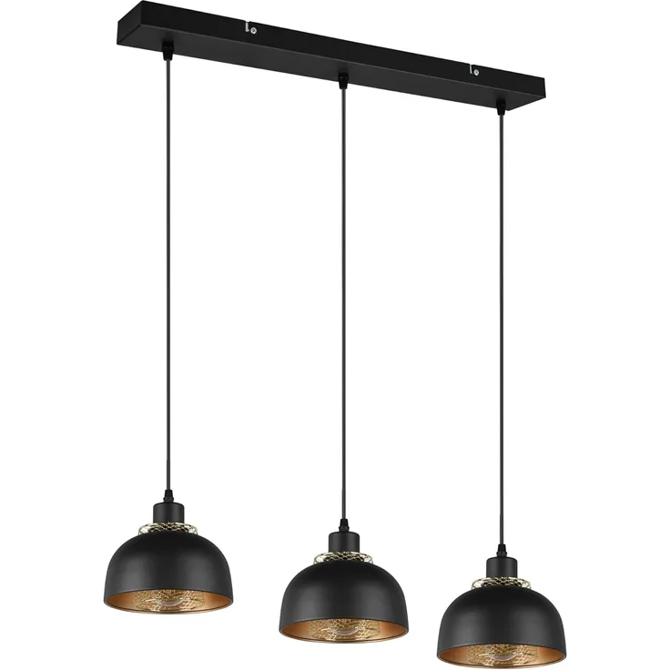 lightling Pendelleuchte Pancho, ohne Leuchtmittel, moderne Pendellampe mit Innenschirm in Goldoptik