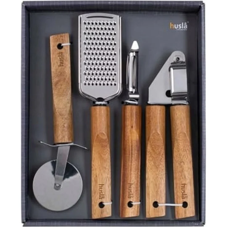 Husla Husla Küchenutensilien-Set, Holz, 4-teilig 8844 – Bild 2