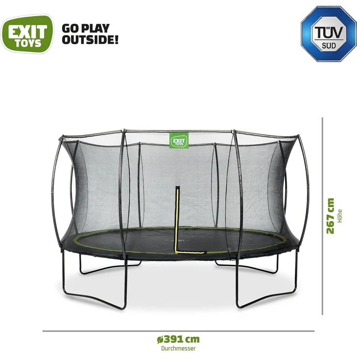 EXIT 'Silhouette' Trampolin, 366 cm Durchmesser, ab 3 Jahren, bis 120 kg belastbar, inkl. Sicherheitsnetz – Bild 3