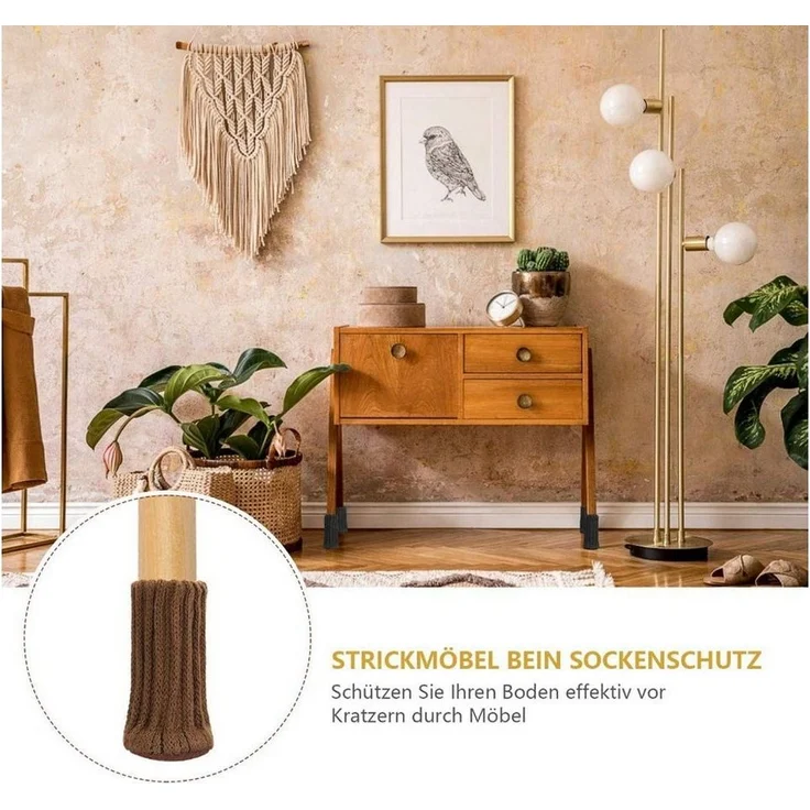 TUWENA Tischbein 24 Stück Stuhlbeinsocke Möbel Socken mit Fühlte Pads, Schutz Stuhl – Bild 3