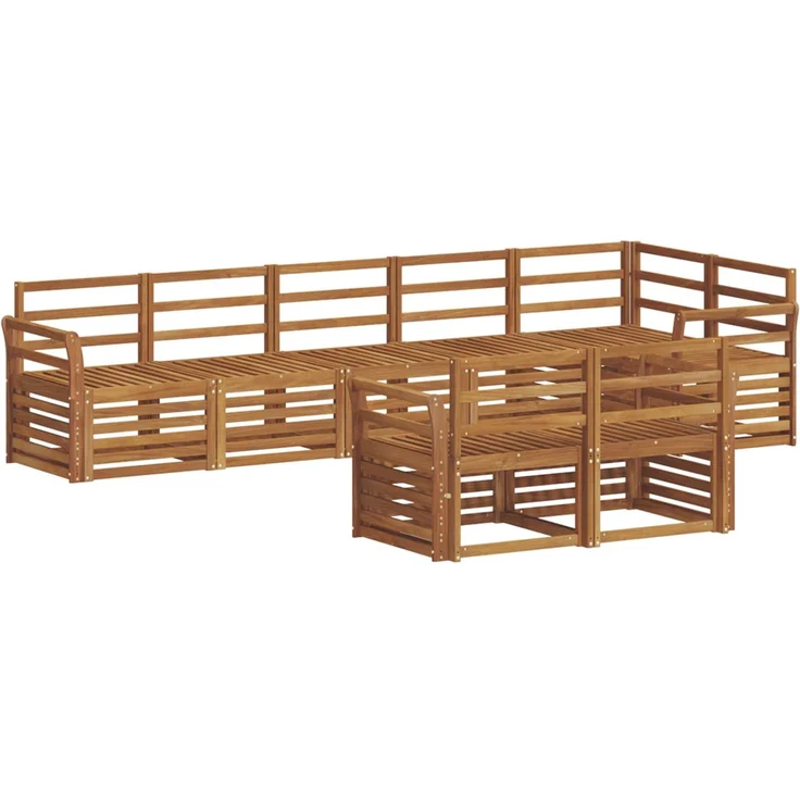 vidaXL Outdoor-Sofagarnitur 8 stk. 8-Sitzer Natur Massivholz Akazie 3375009 – Bild 2