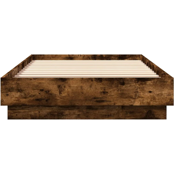 vidaXL Bodenbettgestell Geräucherte Eiche 80 x 200 cm Holzwerkstoff 8009069 – Bild 4