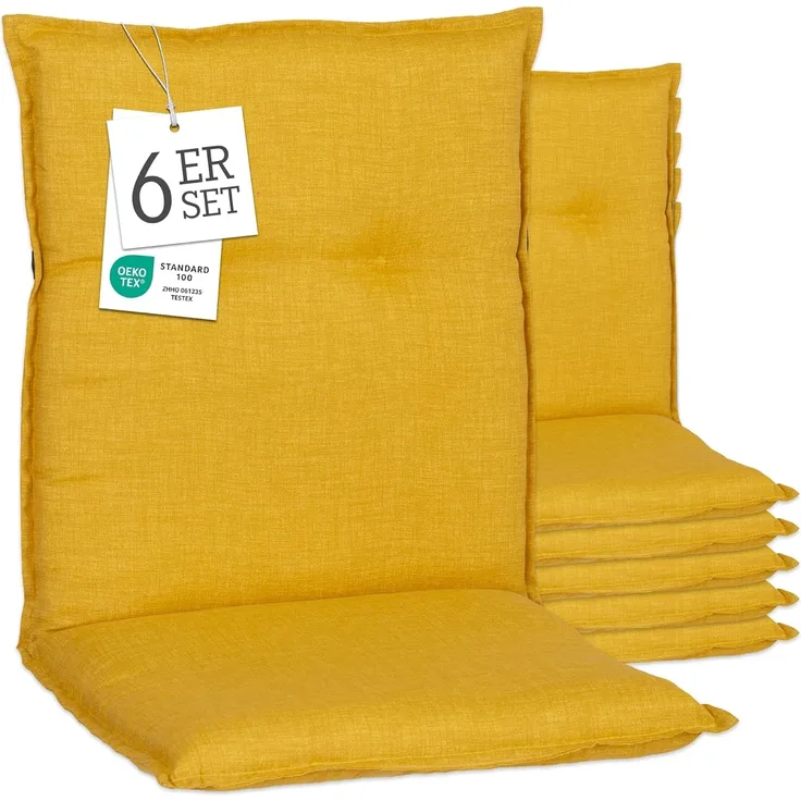 beo Polsterauflage Saumauflage Niedriglehner Barcelona im Set, (Set), Gartenstuhlauflage, Sitzauflage, Sitzkissen Outdoor, 101x50x6 cm