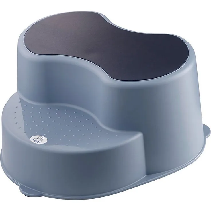 Rotho Babydesign TOP Kinderschemel - recycelt - Tritthocker - Trittschemel - Kinderschemel - Trittleiter - Kindertreppe - Antirutschfläche - Blau