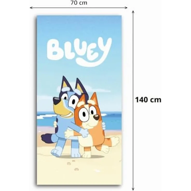 Bluey Strand Badetuch Strandtuch Duschtuch 70 x 140 cm 100% Baumwolle – Bild 3