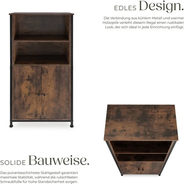 tectake Highboard Doncaster (Highboard, Montagematerial, Montageanleitung), Industrial Style – Bild 3