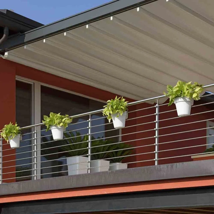 Balkon-Hängetopf UP, anthrazit Ø 25 cm,mit Wasserreservoir – Bild 4