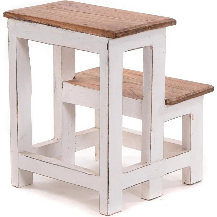 DESIGN DELIGHTS Hocker TRITTLEITER STEP, 46x37cm (HxB), Altholz, Tritthocker, Blumenleiter – Bild 3