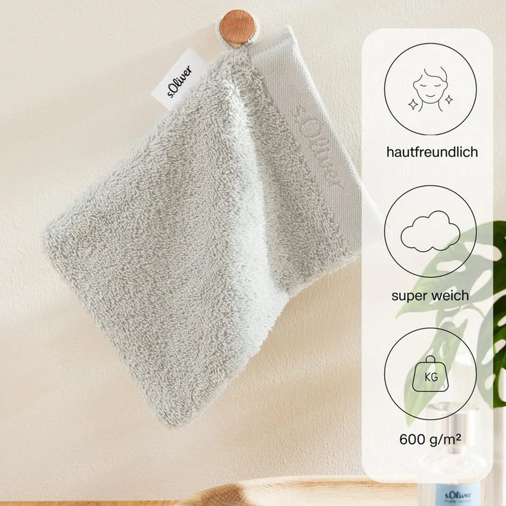 s.Oliver Waschhandschuh s.Oliver, Premium Qualität, 600 gr/m², auch als Sets erhältlich, Walkfrottier (1-St), große Farbauswahl, auch als Duschtuch, Handtuch, Gästetuch – Bild 2