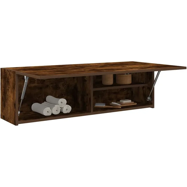 vidaXL Bad-Wandschrank Räuchereiche 100x25x30 cm Holzwerkstoff 860098 – Bild 1