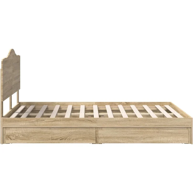 vidaXL Aufbewahrungsbett Sonoma-Eiche 140 x 200 cm Holzwerkstoff 3413501 – Bild 8