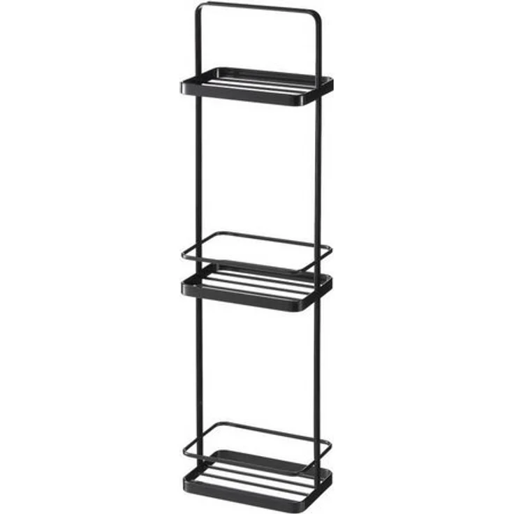 Yamazaki Badregal "Tower" stehend ohne Bohren 18x67x12cm, Badablage, platzsparend, für Badutensilien, Ablage, feistehend, tragbar, Metallgestell 67cm – Bild 4
