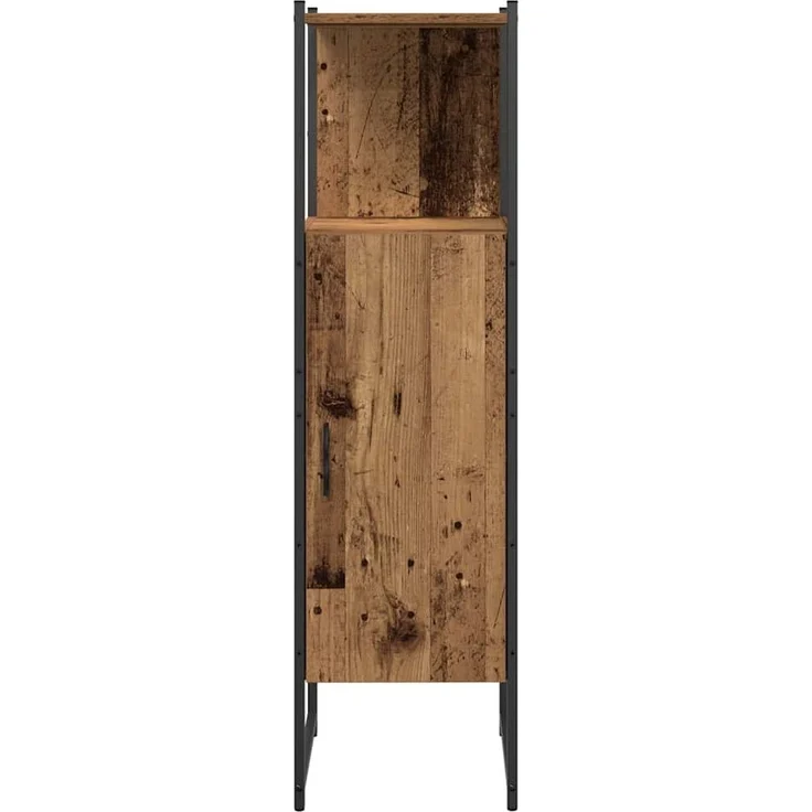 vidaXL Badezimmermöbel-Set mit Regal mit Tür 3 pcs Braun Holzwerkstoff 3334374 – Bild 6