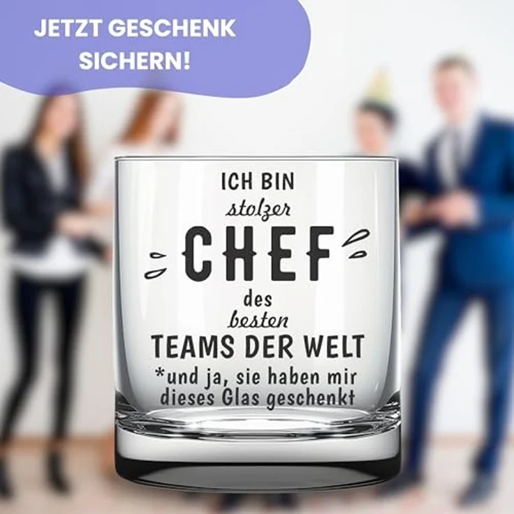 Lasernauten Whiskyglas Whiskyglas mit Gravur Geschenk für den Chef Boss witzig Trinkglas, mit Gravur – Bild 2