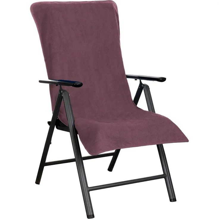 Brandsseller Frottee-Schonbezug für Gart enstuhl und Gartenliege sowie als Strandliegenauflage - aus 100% Baumwolle - (Brombeere)