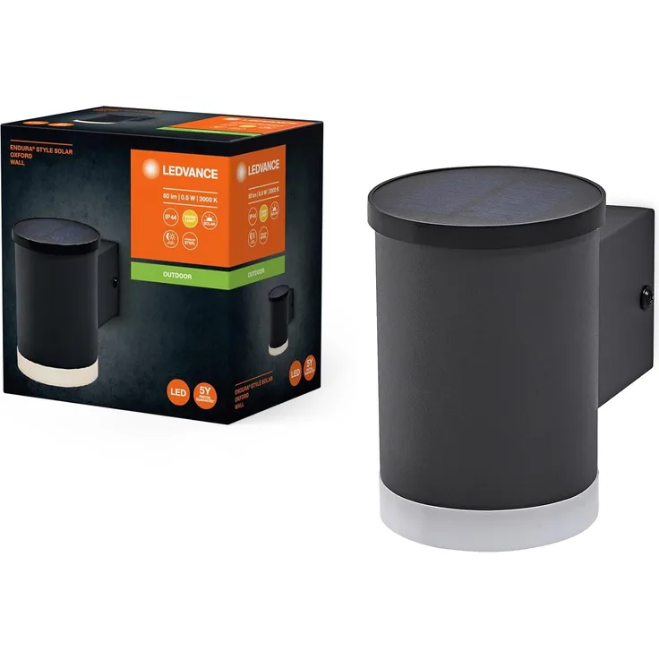 LEDVANCE Endura Style Solar-Wandleuchte Oxford Dunkelgrau