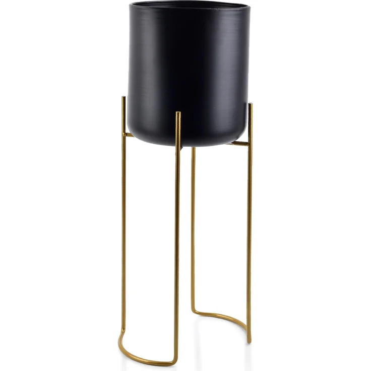 Standabdeckung Metall Mondex SWEN 20x20x54 cm Schwarz/Gold 1 Stk. – Bild 1
