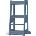 tiSsi 'Felix' Lernturm, Tritt 3-fach höhenverstellbar, Buche tauben blau, Massivholz