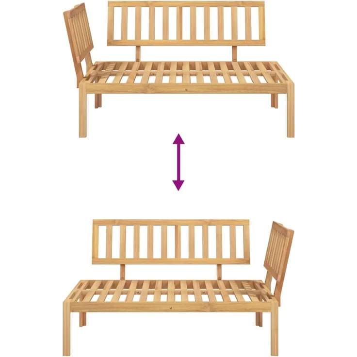 vidaXL Garten-Ecksofa aus Paletten Massivholz Akazie 365849 – Bild 7