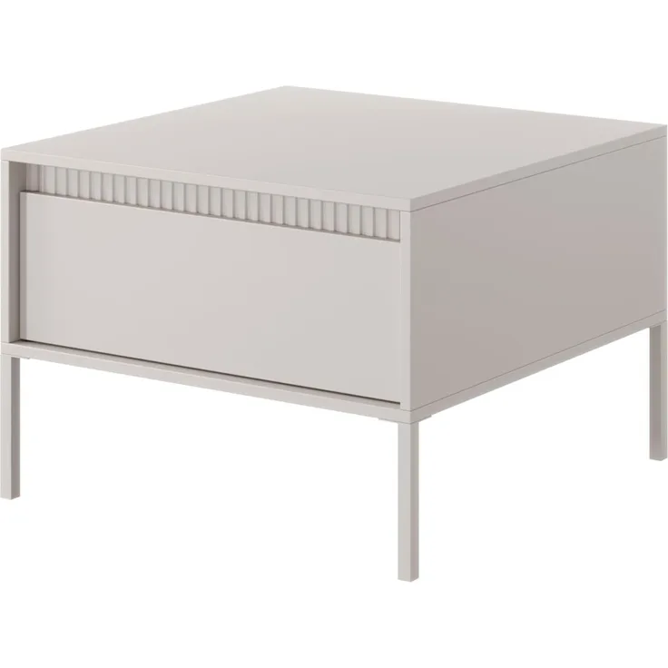 Selsey 'Falsetto' Couchtisch mit Schublade, beige, ca. 48 x 68 x 68 cm
