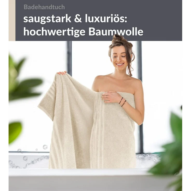 Lashuma Badetuch - XXL Handtuch London, Frottee (1-St), großes Badehandtuch - Duschtuch 100x150 cm für Damen & Herren – Bild 4