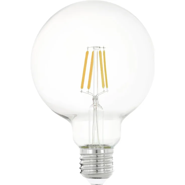 EGLO E27 LED Lampe, Glühbirne Globe klassisch, Leuchtmittel für Retro Beleuchtung, 4 Watt (entspricht 40 Watt), 470 Lumen, warmweiß, 2700k, Edison Birne G95, Ø 9,5 cm