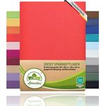 leevitex® Spannbettlaken Spannbettlaken Boxspringbett & Wasserbett Spannbettlaken 150 g/m², Gummizug: rundum, Mako-Baumwolle, ÖkoTex, 180x200 – 200x220 cm + 40 cm Steg