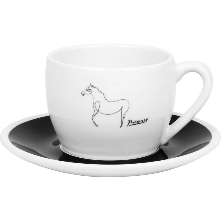KÖNITZ 2er Set Coffee Bar FOUR Picasso Cappuccinotasse mit Untertasse 200 ml im Geschenkkarton – Bild 2