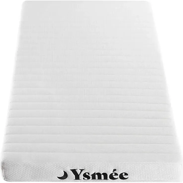 Vente-unique - STELO Set aus Matratze und Bettgestell MetallStoff Schwarz - B 90 cm88 cm3,8 cm x H 12 cm5 cm25 cm x L 190 cm188 cm3,8 cm – Bild 4