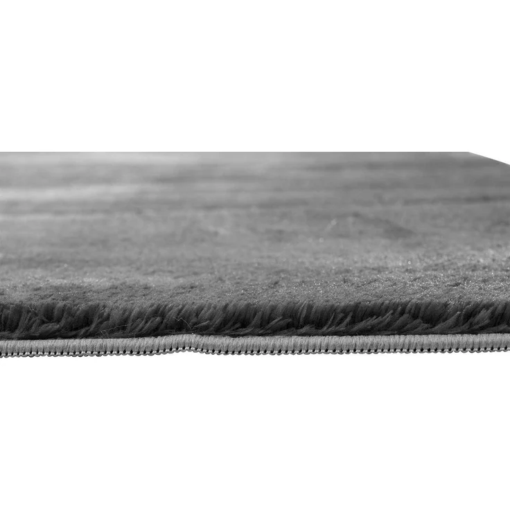 merinos Teppich LOFT, Anthrazit, 160 x 220 cm, Polyester, Uni, rechteckig, Höhe: 19 mm, rutschhemmend – Bild 3