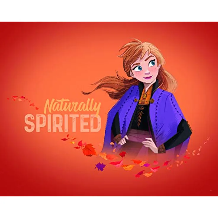Komar Disney Wandbild Frozen 2 Anna Autumn Spirit, Kunstdruck 50 x 40 cm, fotorealistischer Druck auf Premium-Poster Fotopapier, ohne Rahmen