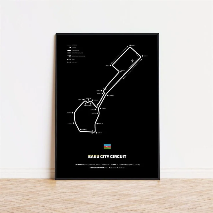 Poster Formel 1 Rennstrecken · Deko Print ohne Rahmen - C / 30x40 cm – Bild 1