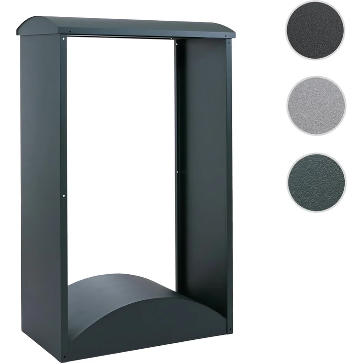 Brennholzlager HWC-P77, Kamin-/Feuerholzregal Holzlager Holzunterstand Outdoor Metall 160x98x50cm ~ grün – Bild 10