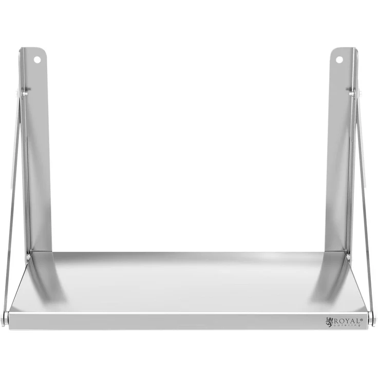 Royal Catering Hängeregal Wandbord klappbar 40 kg Wandregal 60x30 cm Edelstahl Küchenregal – Bild 6