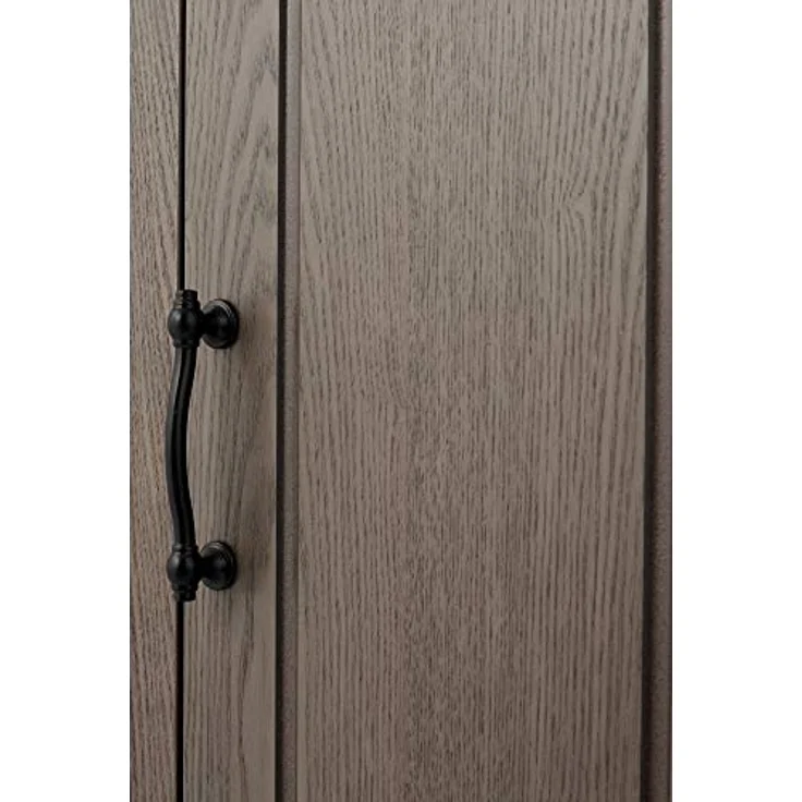 Elegant Home Fashions Russell Holz Badezimmer Leinen Tower Aufbewahrungsschrank 33 cm x 38 cm x 159,4 cm mit offenen Regalen & Türen Salzeiche EHF-F0012, Salt Oak, One Size – Bild 6