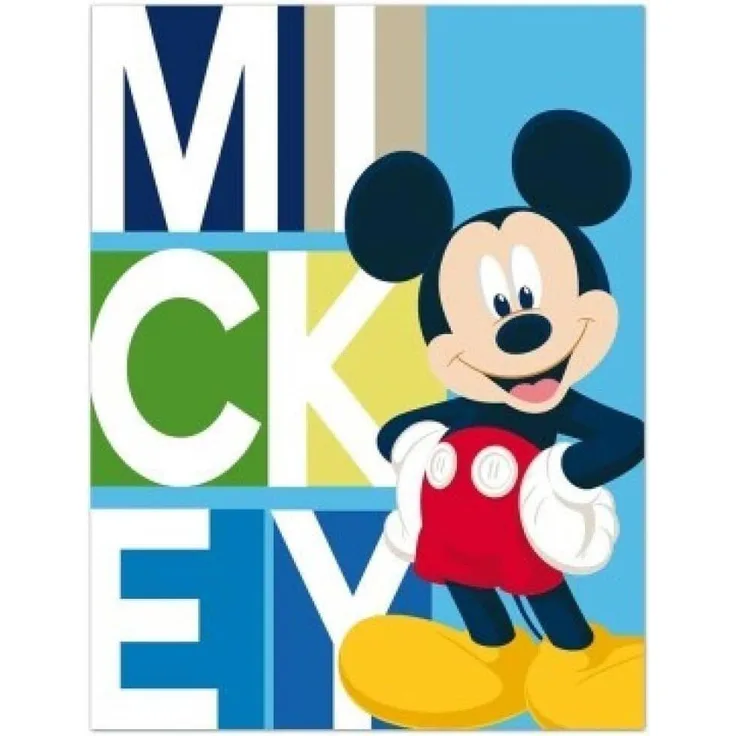 Fleecedecke Mickey Mouse Junior 140 X 100 Cm Hellblau