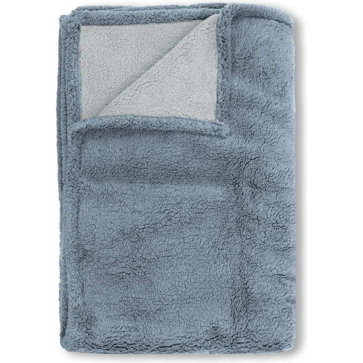 biberna Sherpa Wohndecke 0229209 SHERPA, taubenblau, 1x 150x200 cm – Bild 2