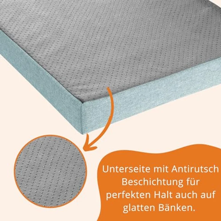 sleepling Bankauflage Bankkissen, Bezug abnehmbar, Anti-Rutsch Unterseite – Bild 4