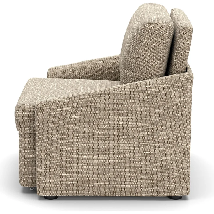 DOMO. collection Sessel Relax Box, Polstersessel mit Boxspringfederung und Schlaffunktion, Armsessel, Cocktailsessel, Loungesessel, 108 x 96 x 86 cm (BxTxH), braun-beige – Bild 3