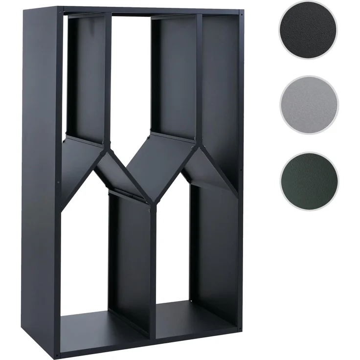 Brennholzlager HWC-P76, Kamin-/Feuerholzregal Holzlager Holzunterstand Outdoor Metall 160x95x50cm ~ anthrazit – Bild 10