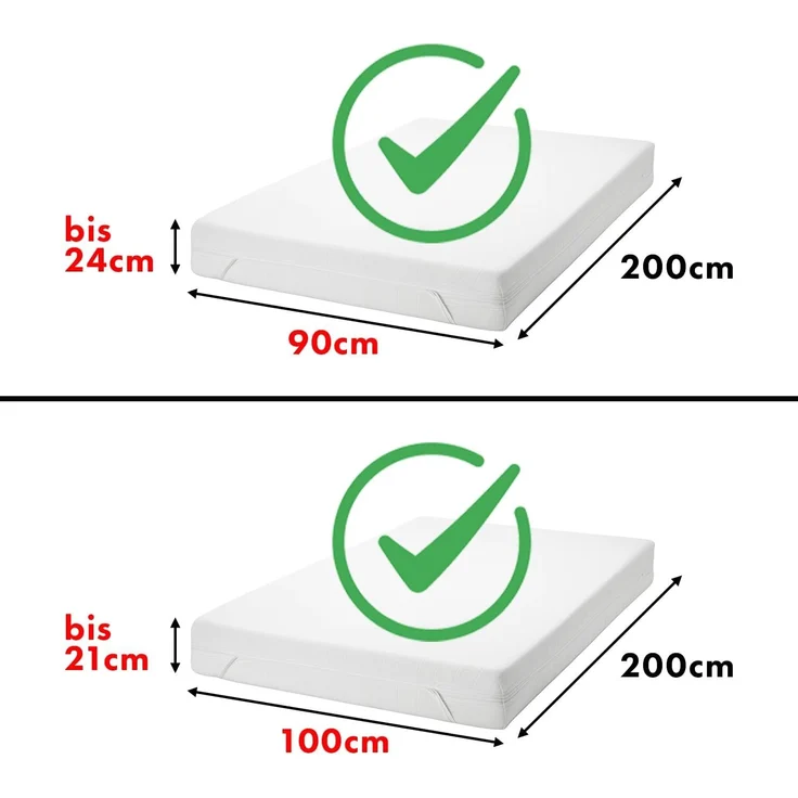 Jacobson Spannbettlaken aus 100% Baumwolle, Jersey Bettlaken 160 g/m², Spannbetttuch mit Gummizug, OEKO-TEX®, pflegeleicht, viele Farben – Bild 4