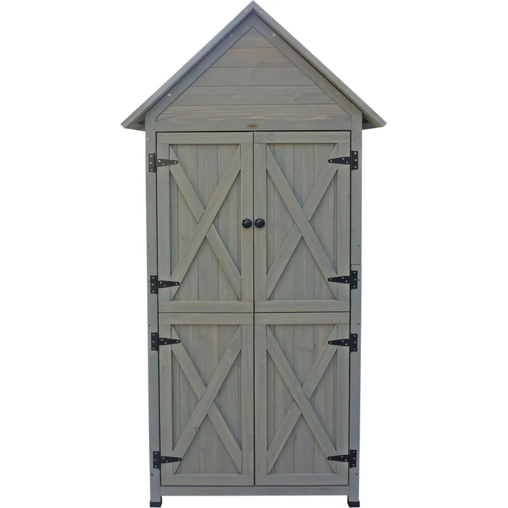 HABAU Gartenschrank "Lena", Grau, 84 x 45 x 178 cm – Bild 1