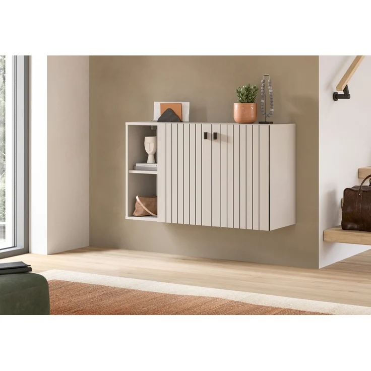 Schuhschrank (B/H/T: 106x63x37 cm) in Kaschmir Nachbildung – Bild 6