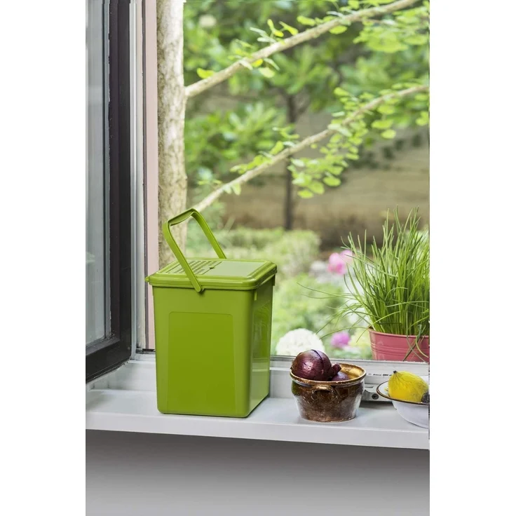 Komposteimer 8 l grün Aktivkohlefilter – Bild 5